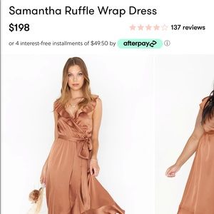 Samantha ruffle wrap dress